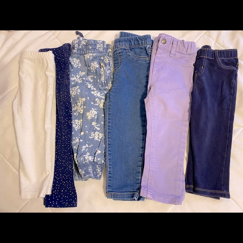 18m lot Cat&Jack, Old Navy, leggings/jeans, 6pairs